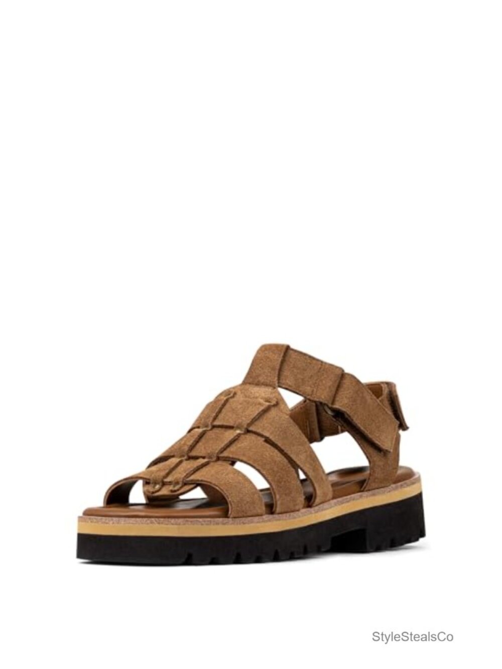 Suede Fisherman Sandals Memory Foam Insole Casual Comfort